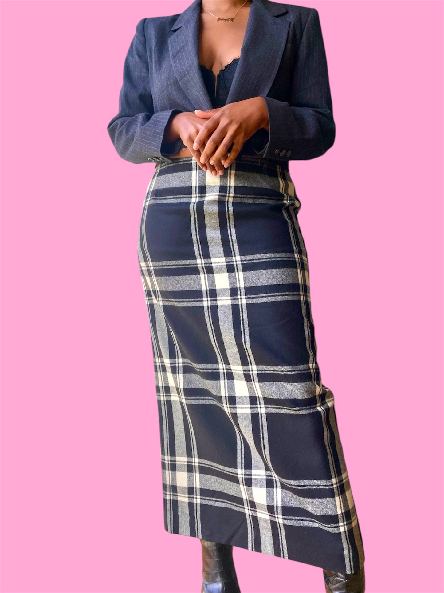 Plaid Maxi Skirt