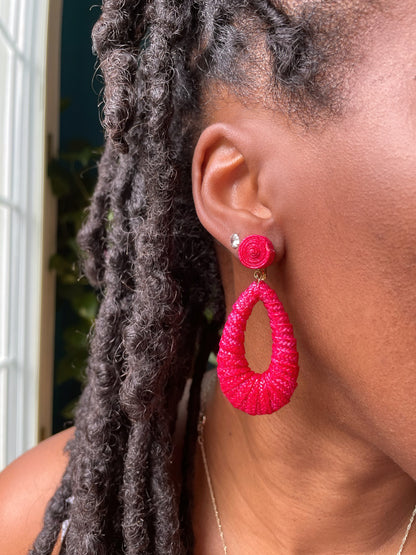 Vintage Fuchsia Earrings