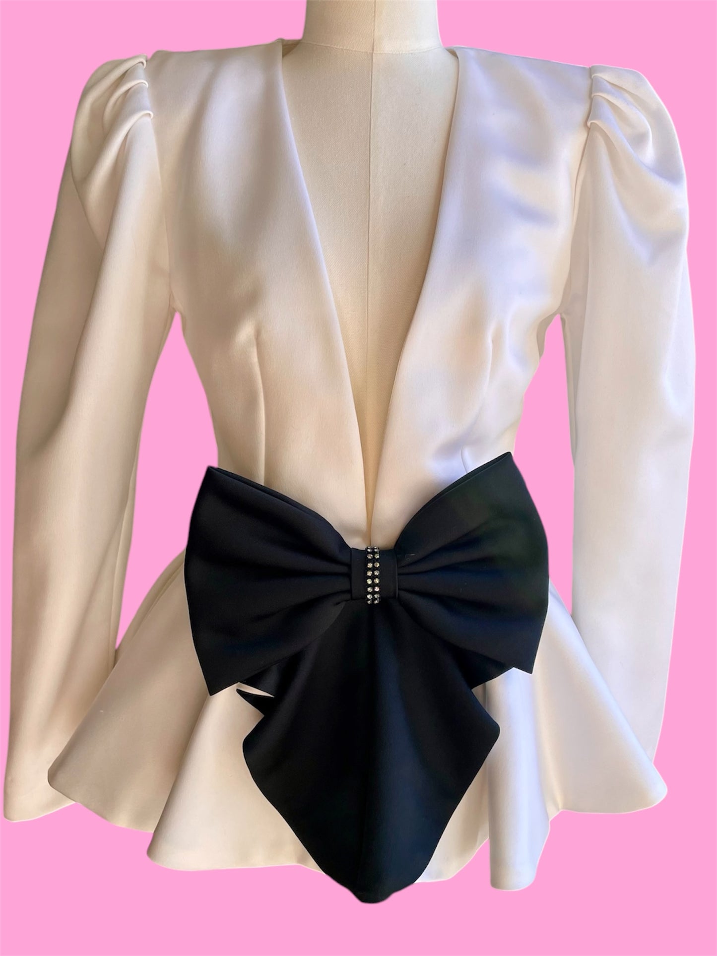 Vintage Bow Blazer Top