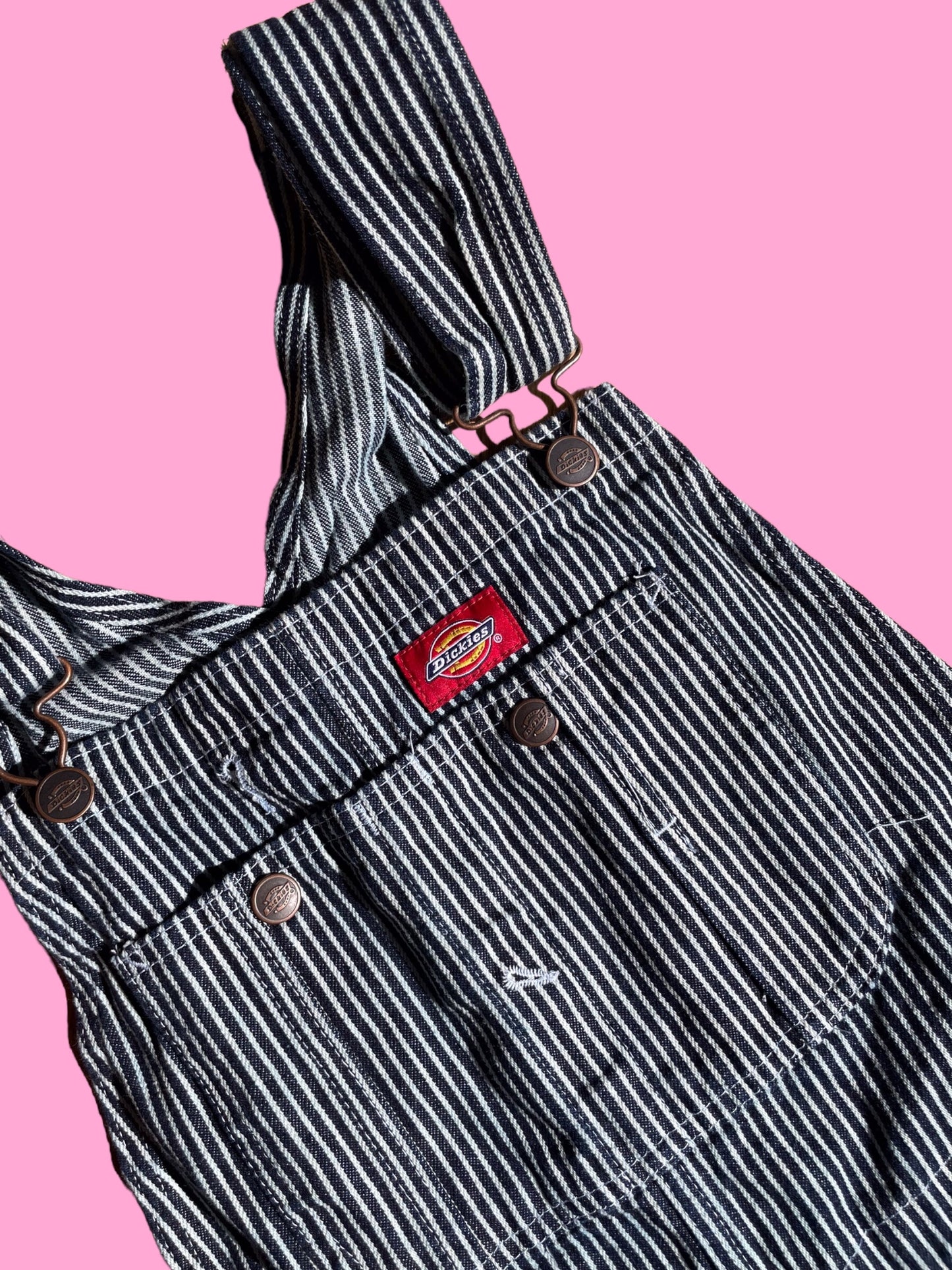 Denim Pinstripe Overalls