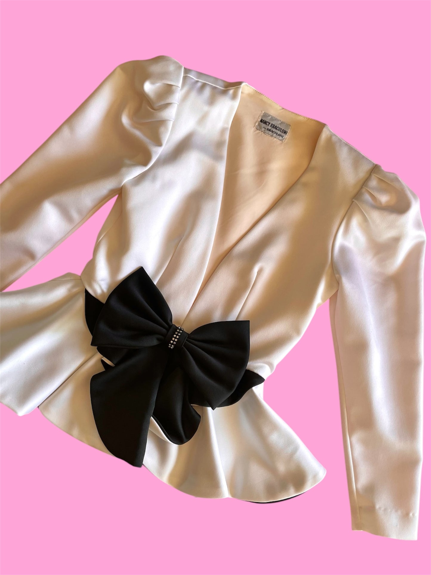 Vintage Bow Blazer Top