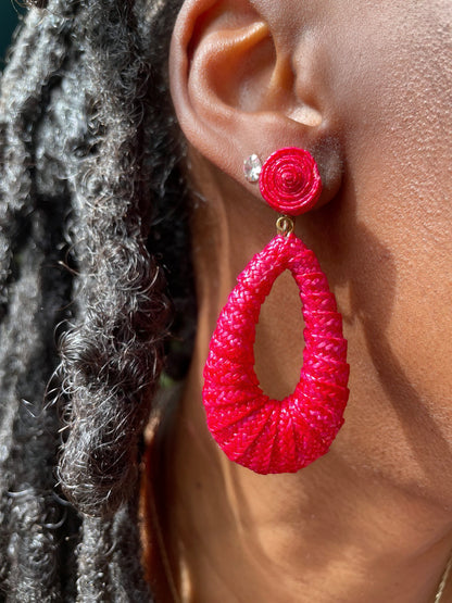 Vintage Fuchsia Earrings