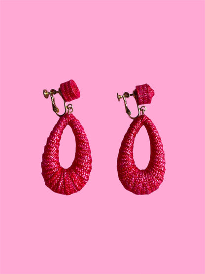 Vintage Fuchsia Earrings